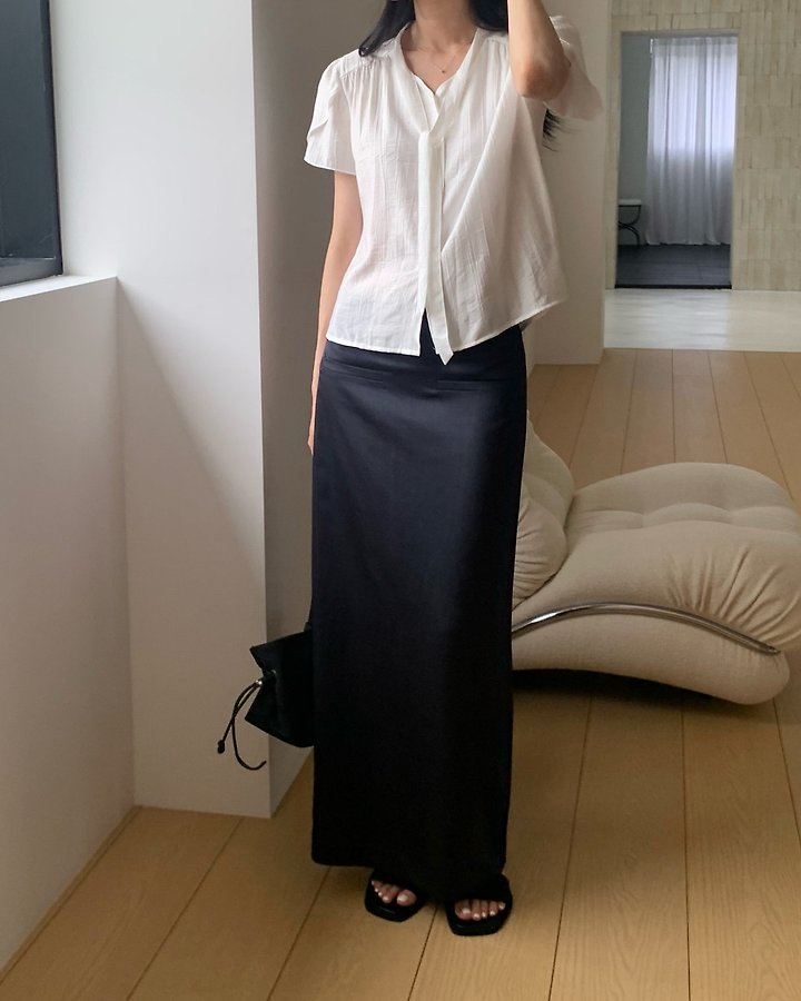 Something Else - Korean Women Fashion - #womensfashion - Renne Tulip Tie Blouse - 11
