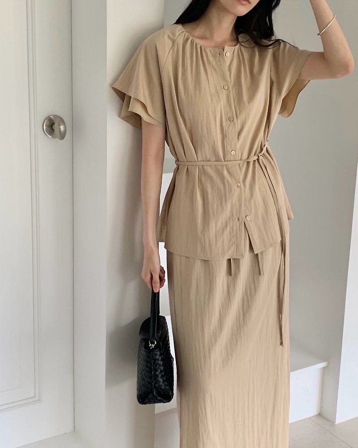 Something Else - Korean Women Fashion - #womensfashion - Muse Nylon Shirring Blouse - 10
