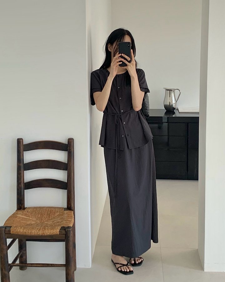 Something Else - Korean Women Fashion - #womensfashion - Muse Nylon Shirring Blouse - 6
