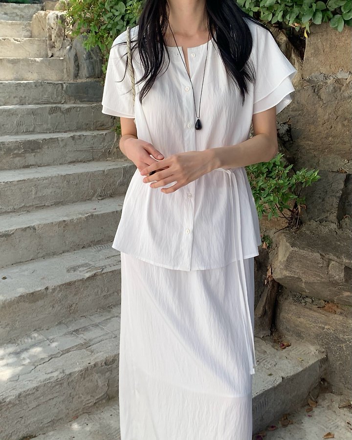 Something Else - Korean Women Fashion - #womensfashion - Muse Nylon Shirring Blouse - 8