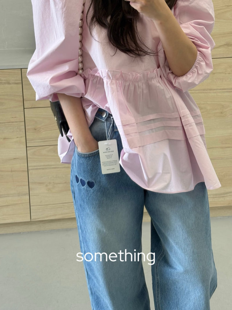 Something - Korean Women Fashion - #momslook - Heart Denim Pants - 7