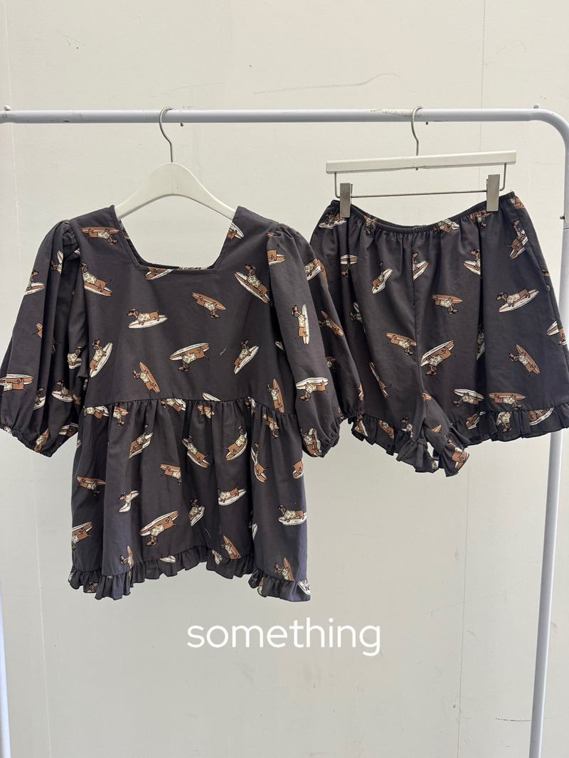 Something - Korean Women Fashion - #momslook - Surfing Pajama Set - 3