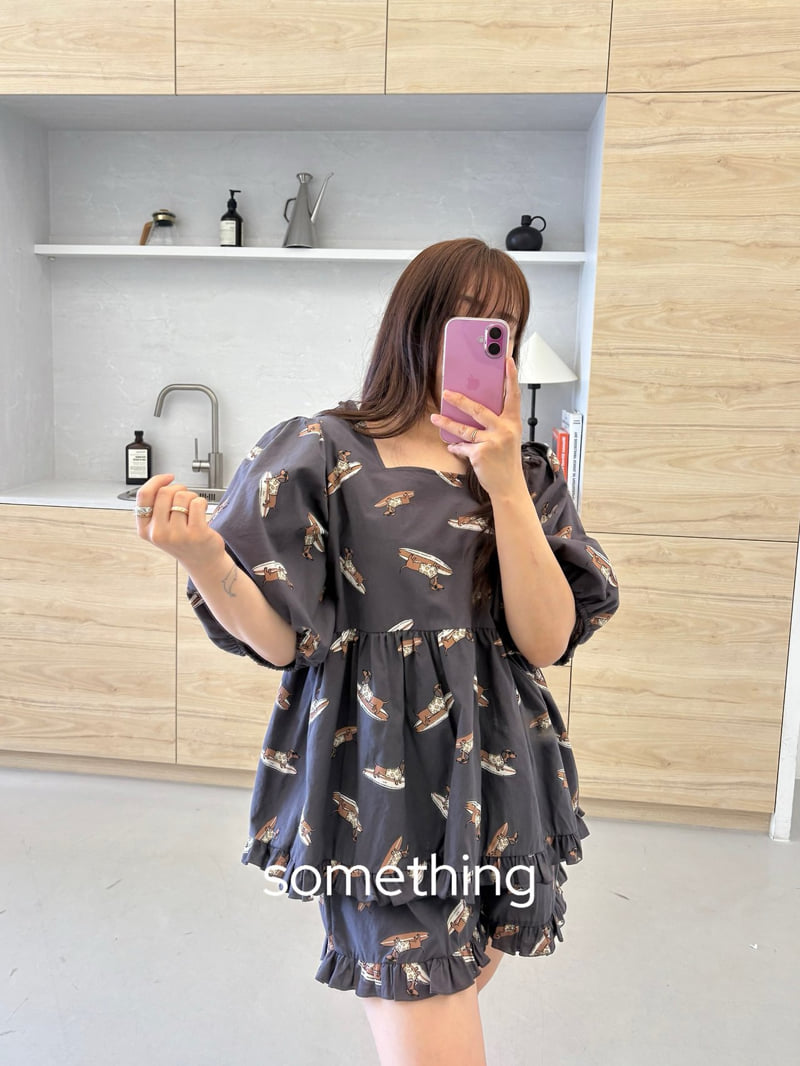 Something - Korean Women Fashion - #momslook - Surfing Pajama Set - 5