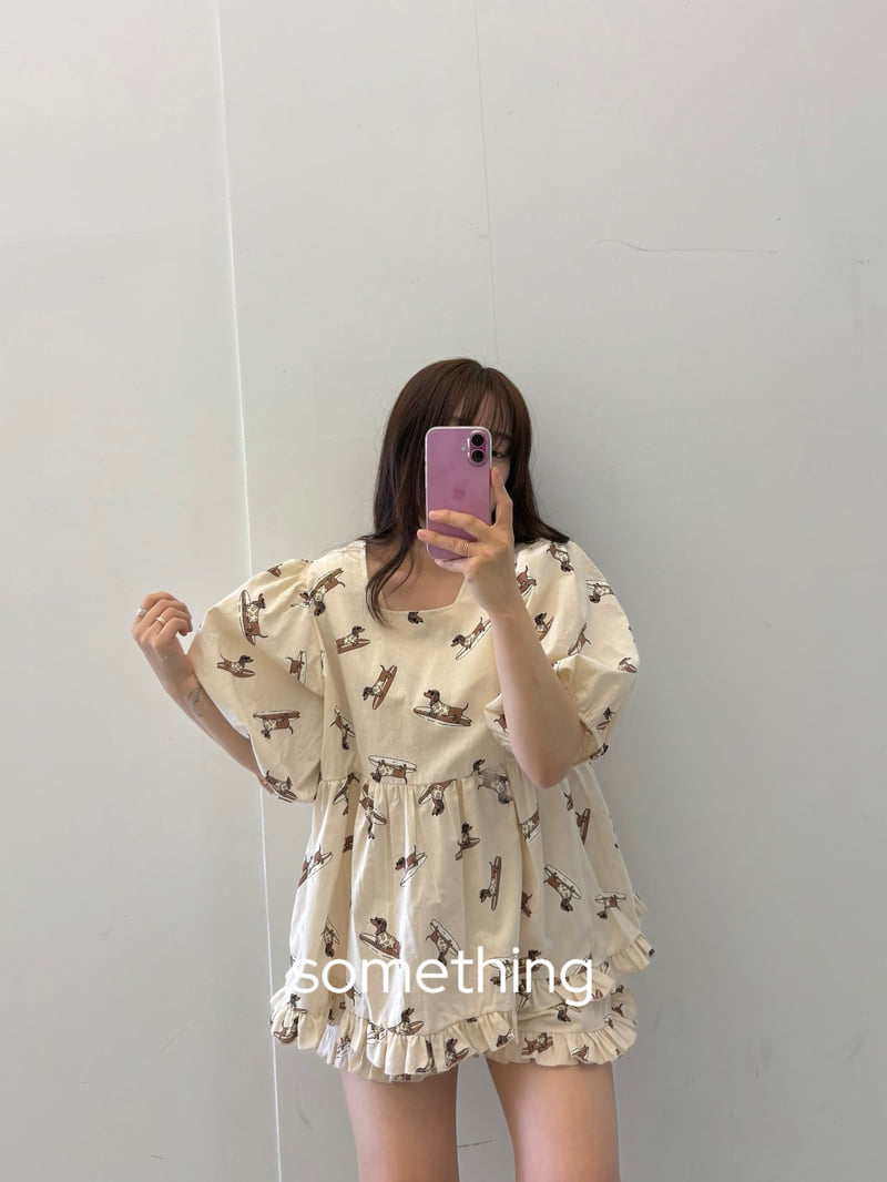 Something - Korean Women Fashion - #momslook - Surfing Pajama Set - 8