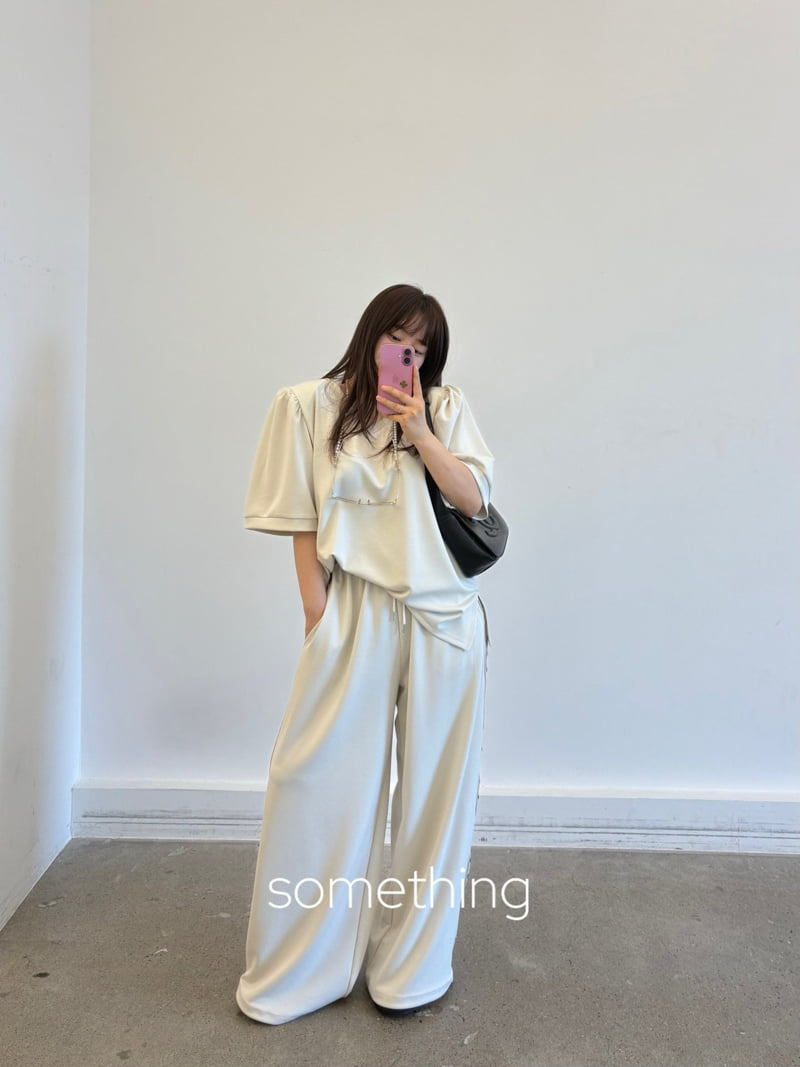 Something - Korean Women Fashion - #momslook - Flat Tee - 10