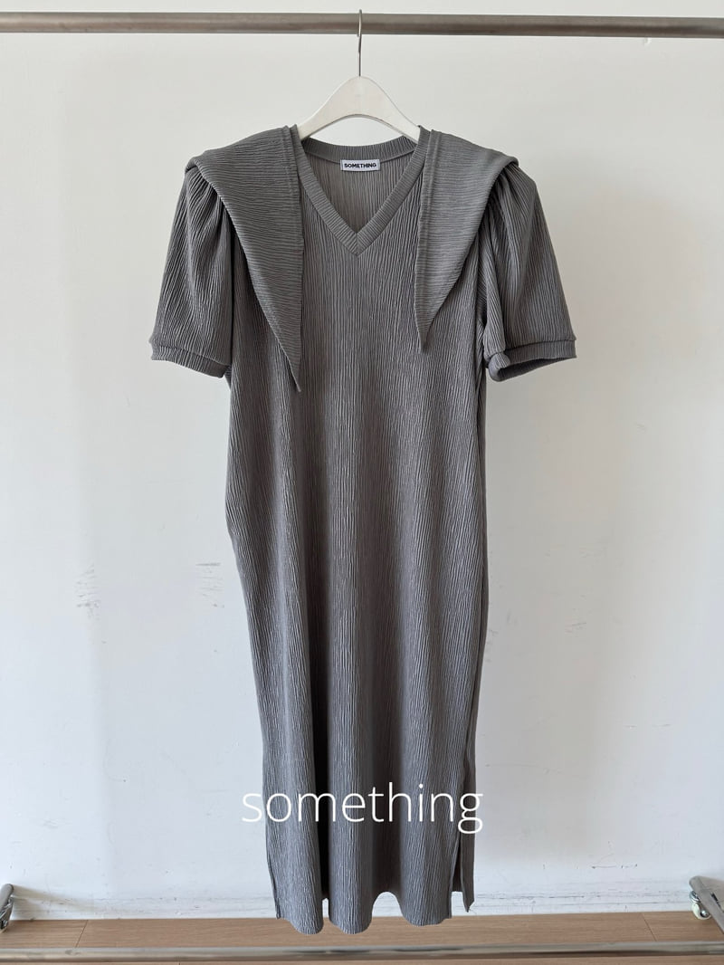 Something - Korean Women Fashion - #momslook - Shawl Pleated One-piece - 5