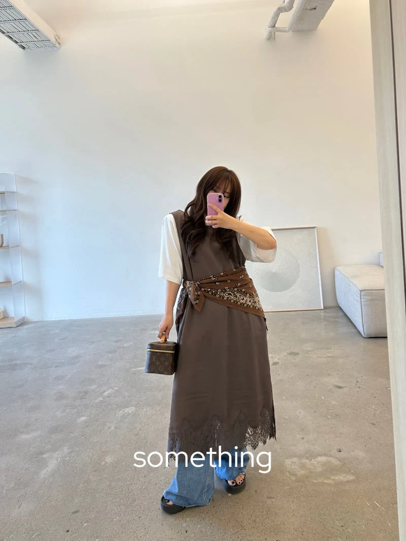 Something - Korean Women Fashion - #restrostyle - Satin Layered One-piece - 5