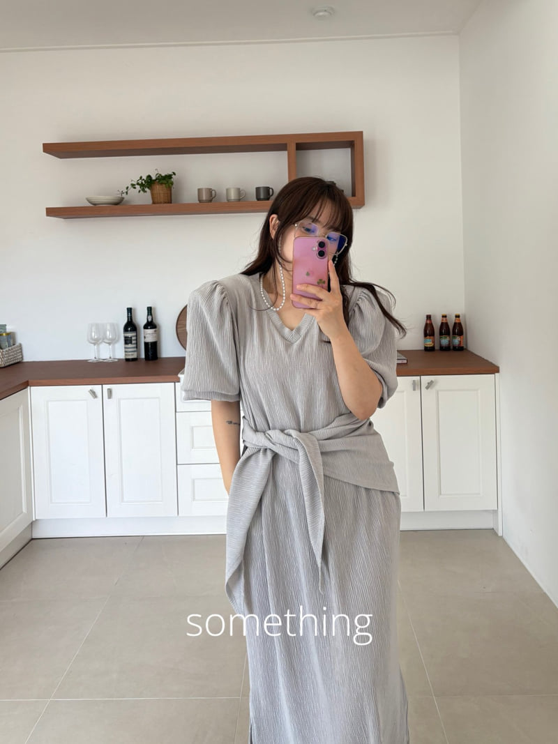 Something - Korean Women Fashion - #restrostyle - Shawl Pleated One-piece - 10
