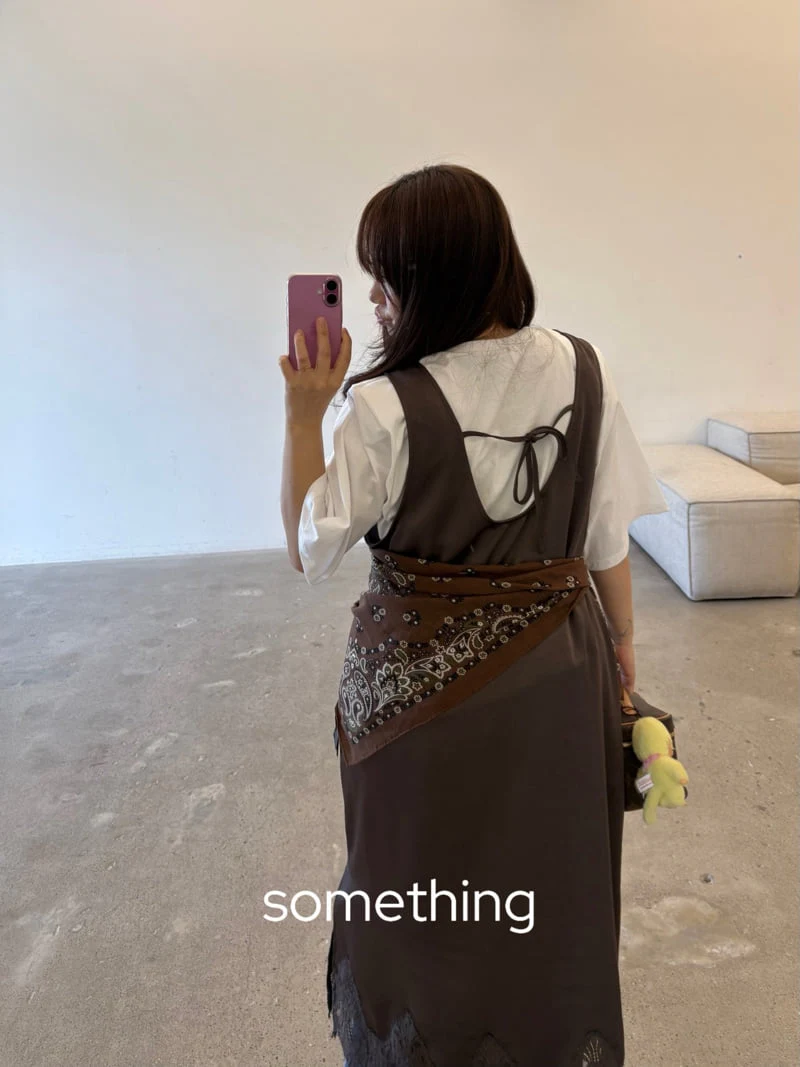 Something - Korean Women Fashion - #romanticstyle - Satin Layered One-piece - 6