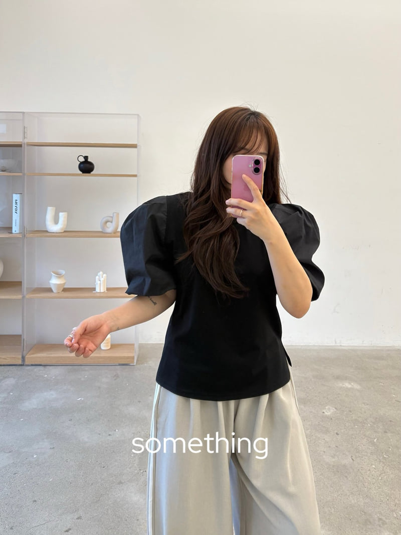 Something - Korean Women Fashion - #restrostyle - Marie Puff Tee - 4