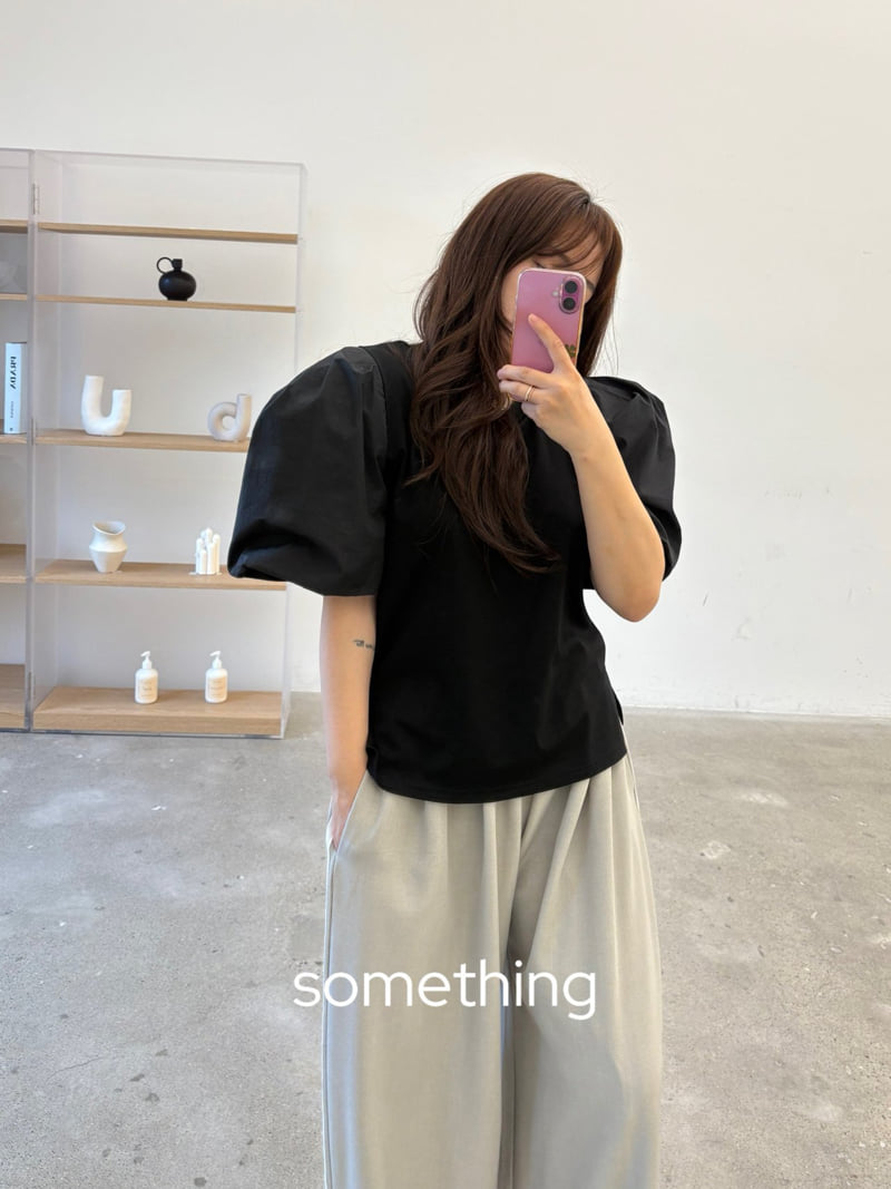 Something - Korean Women Fashion - #shopsmall - Marie Puff Tee - 5
