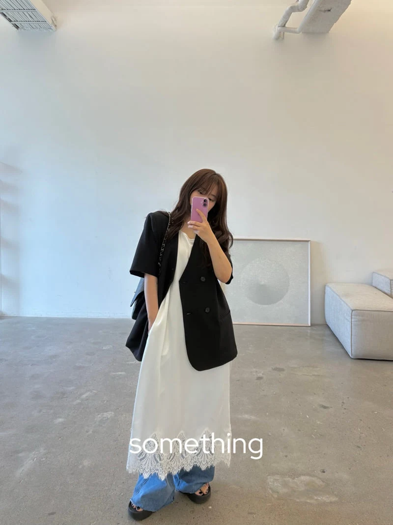 Something - Korean Women Fashion - #thatsdarling - Satin Layered One-piece - 8
