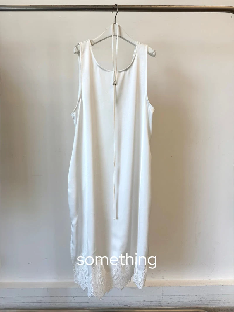 Something - Korean Women Fashion - #vintageinspired - Satin Layered One-piece - 2