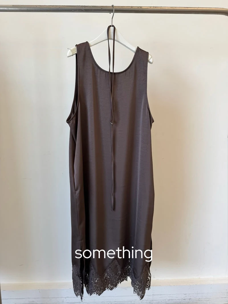 Something - Korean Women Fashion - #vintagekidsstyle - Satin Layered One-piece - 3