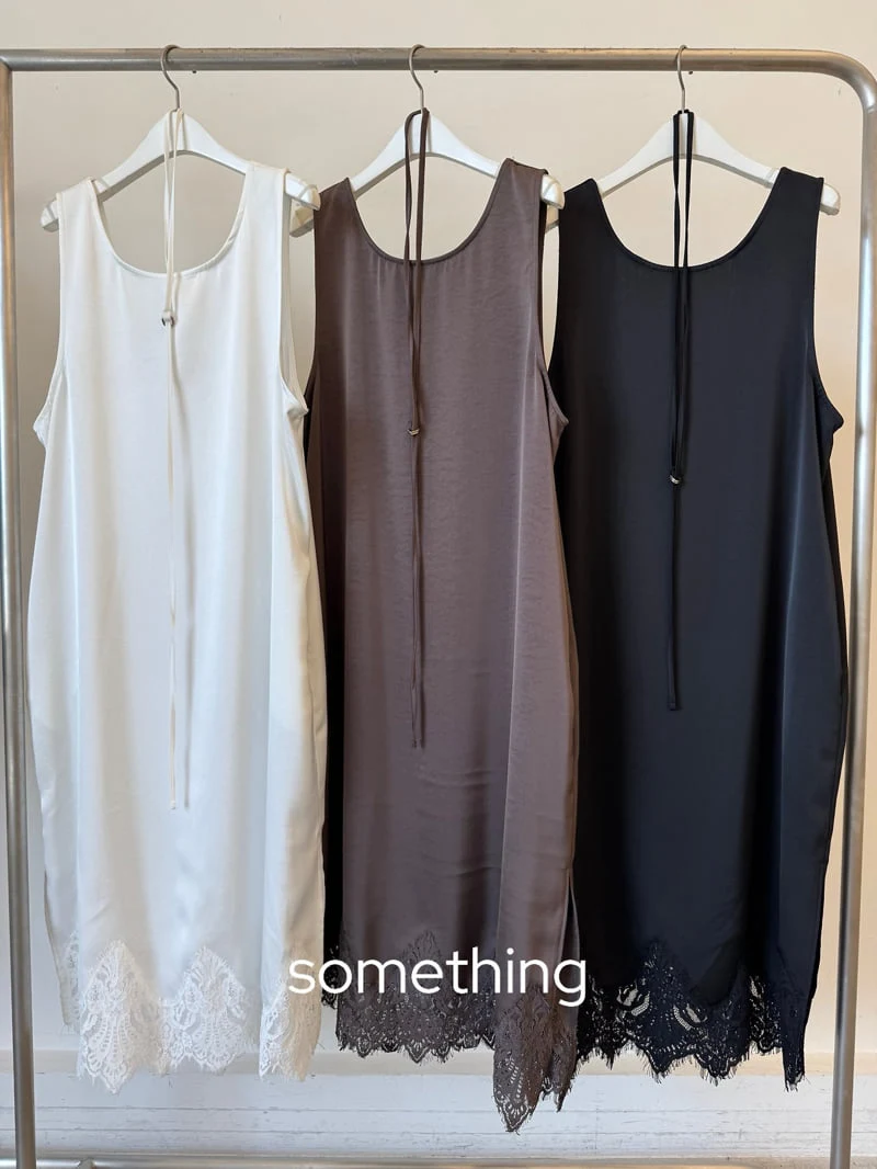 Something - Korean Women Fashion - #womensfashion - Satin Layered One-piece
