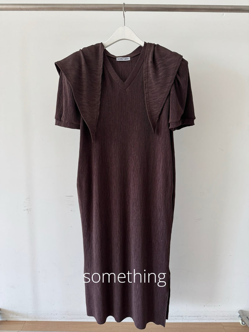 Something - Korean Women Fashion - #womensfashion - Shawl Pleated One-piece - 2
