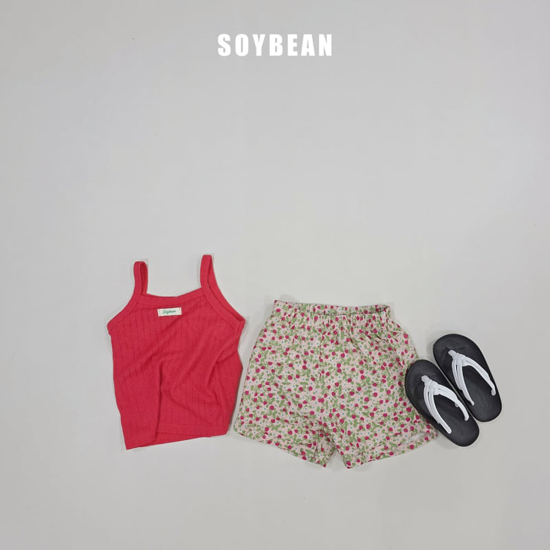 Soybean - Korean Children Fashion - #designkidswear - Strawberry Flower Sleeveless Set - 8