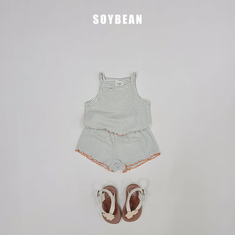 Soybean - Korean Children Fashion - #discoveringself - Striped Frill Set - 4