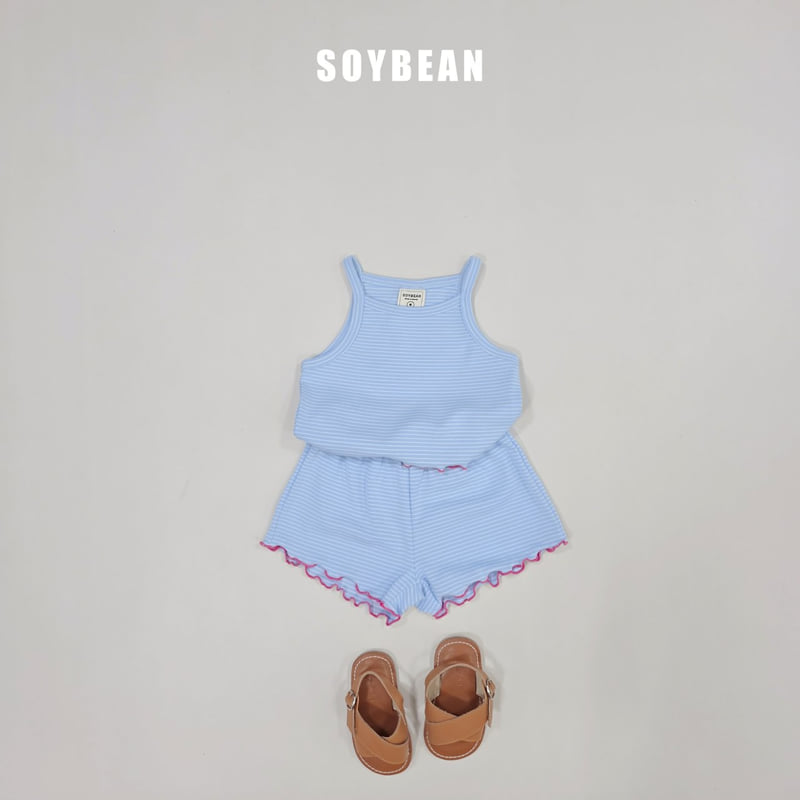 Soybean - Korean Children Fashion - #kidsshorts - Striped Frill Set - 5