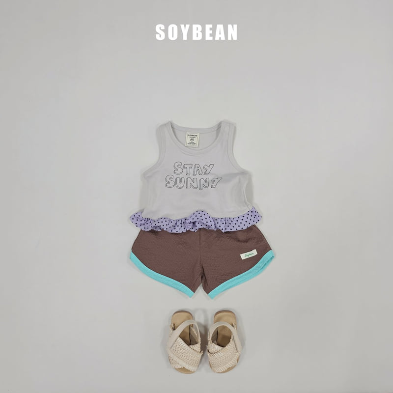 Soybean - Korean Children Fashion - #kidsshorts - Dot Bubble Sleeveless Top - 3