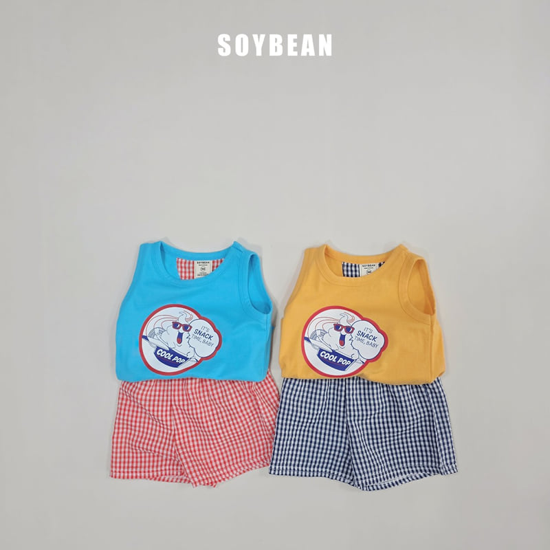 Soybean - Korean Children Fashion - #kidsshorts - Cool Pop Check Set