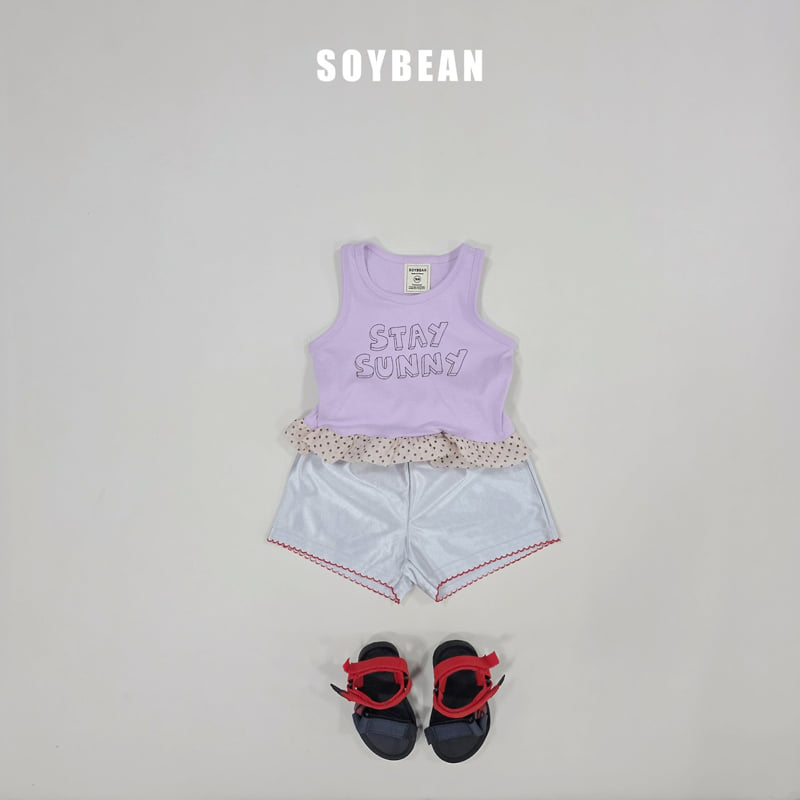 Soybean - Korean Children Fashion - #kidsshorts - Dot Bubble Sleeveless Top - 4