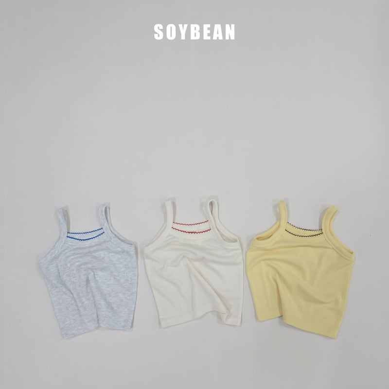 Soybean - Korean Children Fashion - #kidzfashiontrend - Pintuck Strap Sleeveless Top