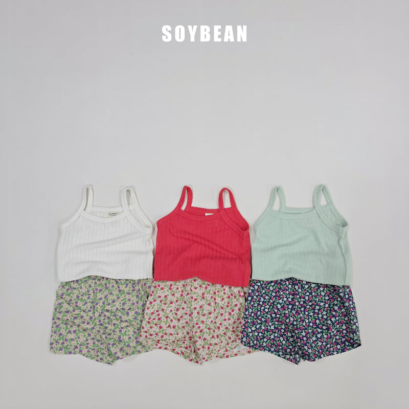 Soybean - Korean Children Fashion - #littlefashionista - Strawberry Flower Sleeveless Set