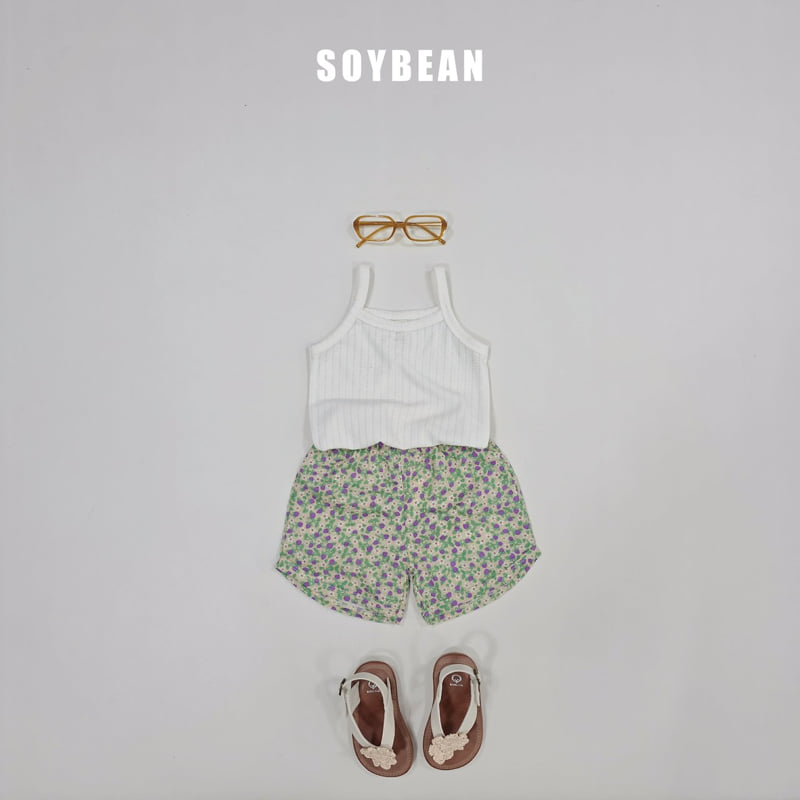 Soybean - Korean Children Fashion - #minifashionista - Strawberry Flower Sleeveless Set - 3