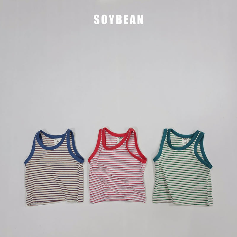 Soybean - Korean Children Fashion - #minifashionista - Marine Stripe Sleeveless Top