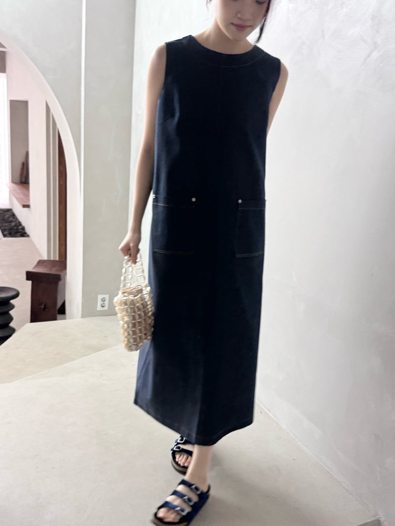 Theres - Korean Women Fashion - #momslook - Summer Denim One-piece - 8