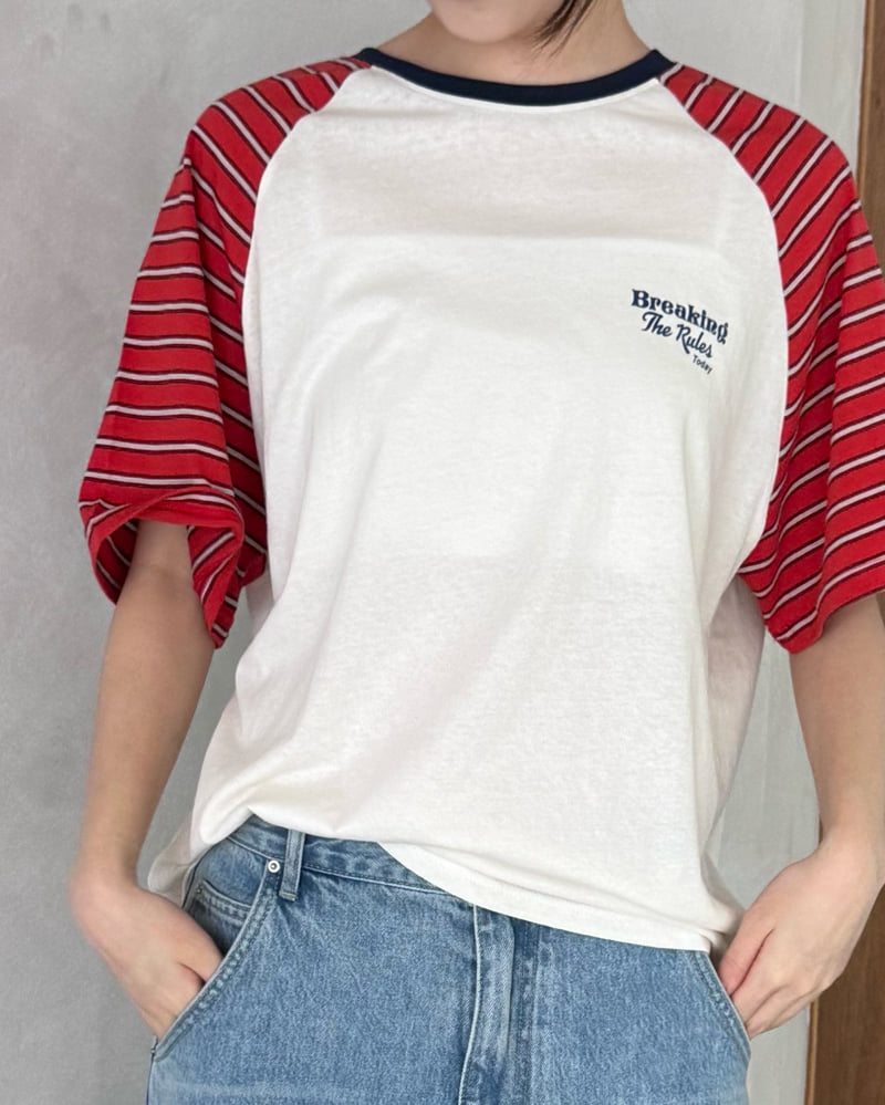 Theres - Korean Women Fashion - #momslook - Breaking Tee - 5