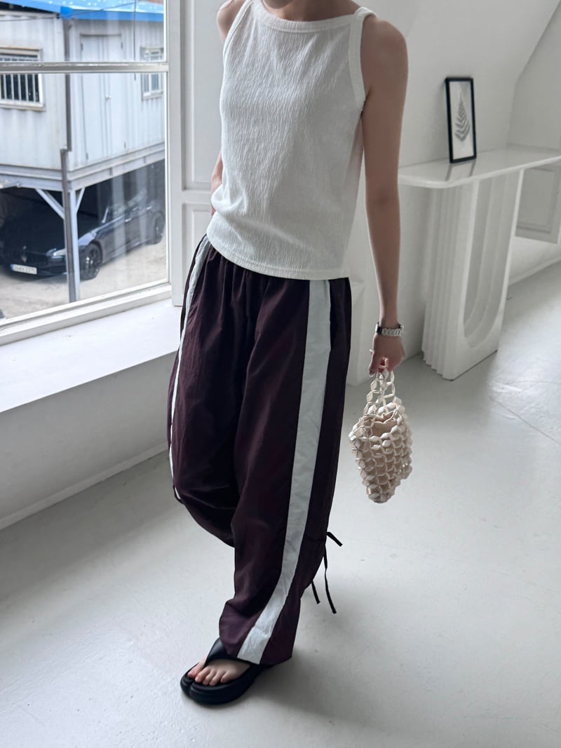 Theres - Korean Women Fashion - #momslook - Contrast Pants - 3