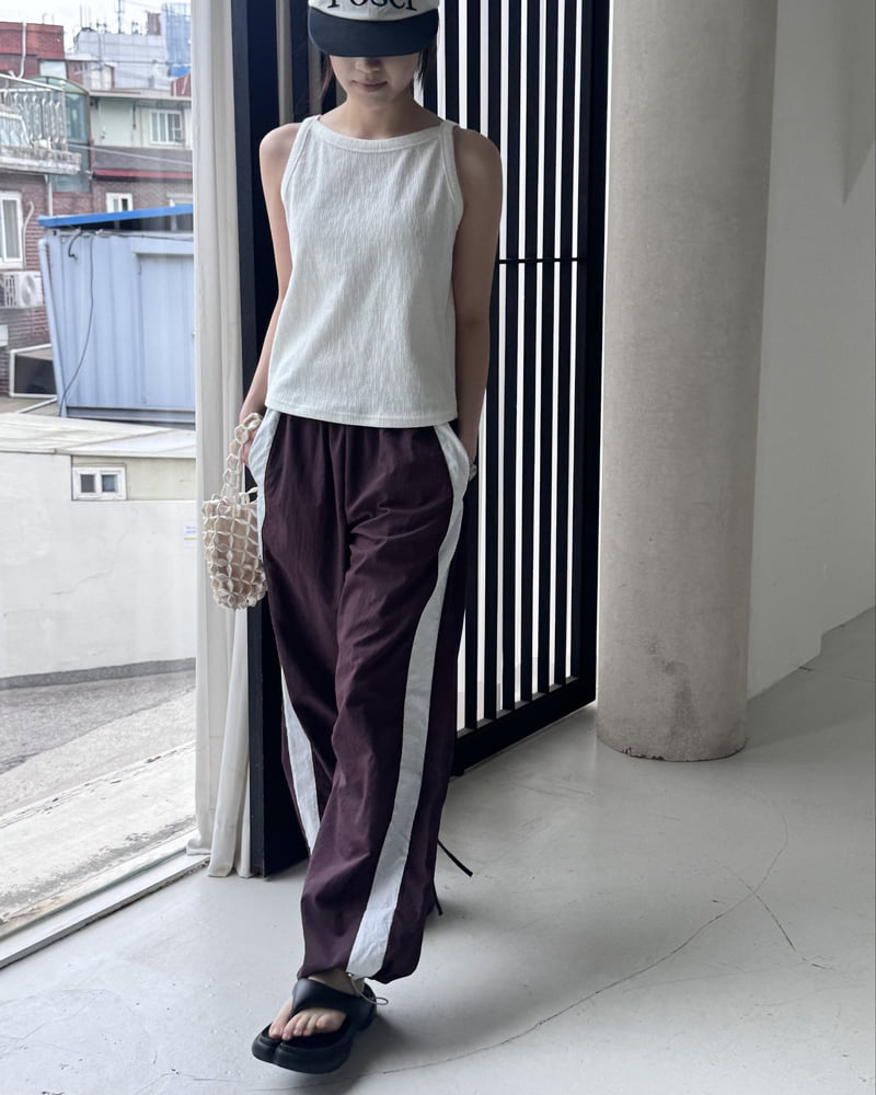 Theres - Korean Women Fashion - #momslook - Contrast Pants - 8