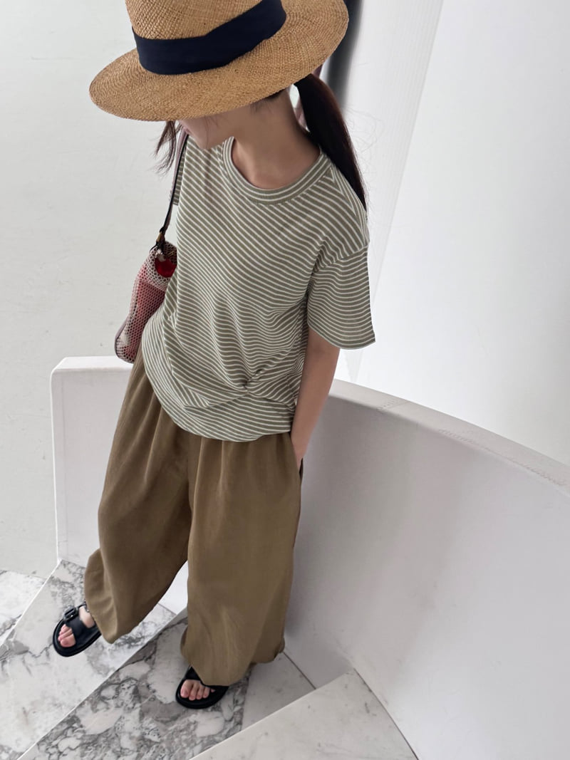 Theres - Korean Women Fashion - #womensfashion - Twist Stripe Tee - 4