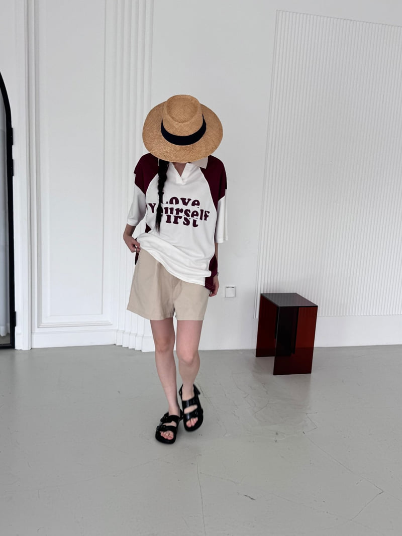 Theres - Korean Women Fashion - #vintagekidsstyle - Love Collar Tee - 8