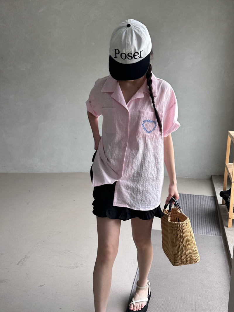 Theres - Korean Women Fashion - #womensfashion - Embroidered Shirt - 2