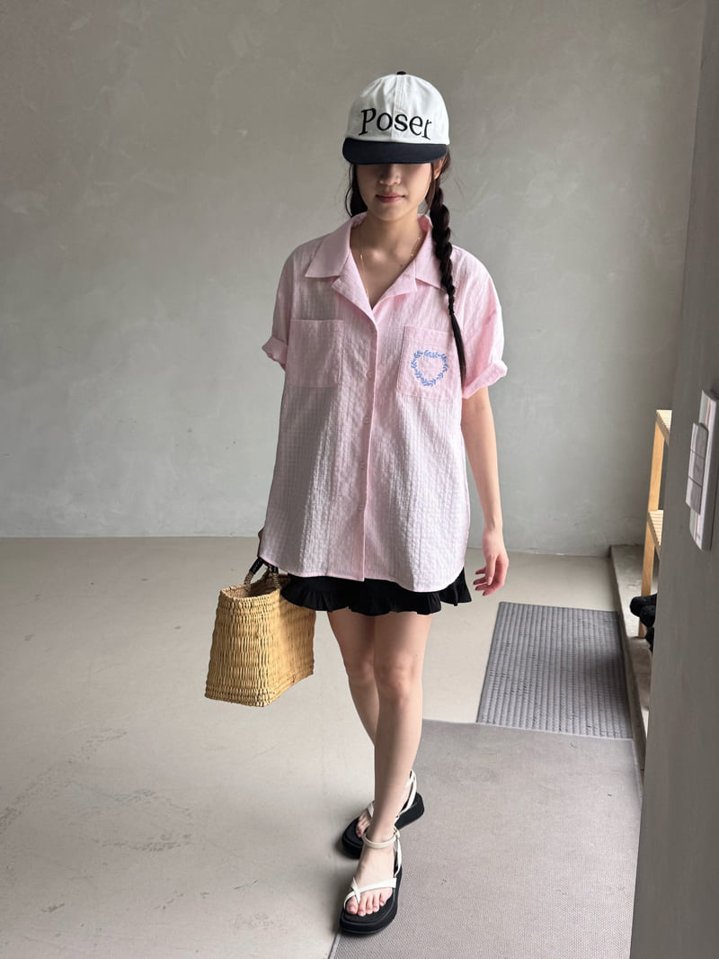 Theres - Korean Women Fashion - #momslook - Embroidered Shirt - 4