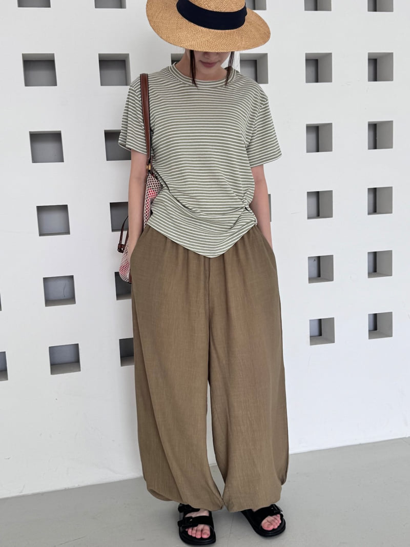 Theres - Korean Women Fashion - #womensfashion - Twist Stripe Tee - 5