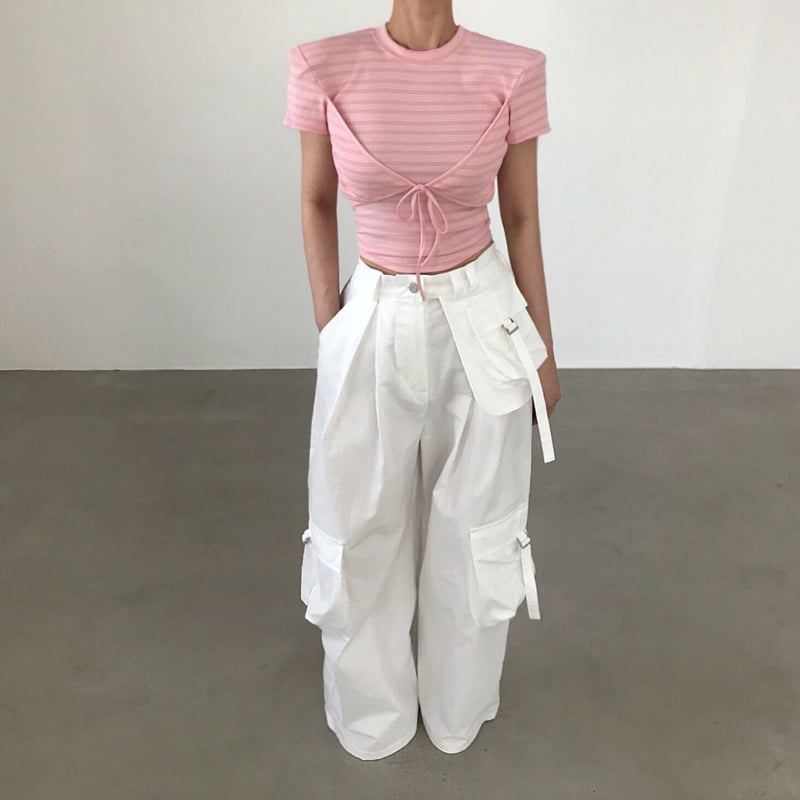 Twomoon - Korean Women Fashion - #momslook - Margaret Crop Tee - 6
