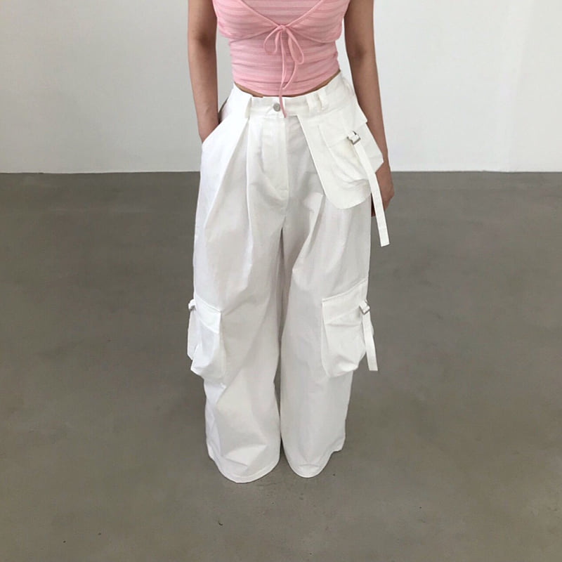 Twomoon - Korean Women Fashion - #thelittlethings - Almond Pocket Pants - 4
