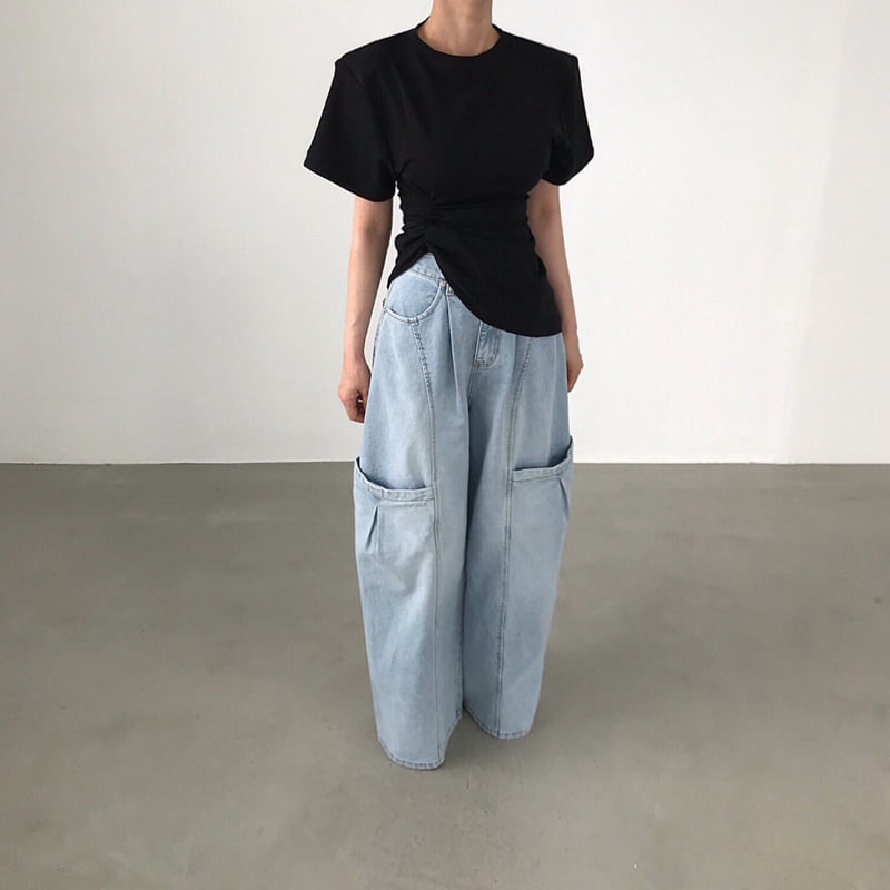 Twomoon - Korean Women Fashion - #pursuepretty - Water Boxy Tee - 5