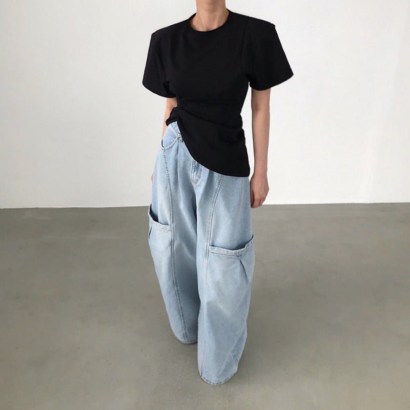 Twomoon - Korean Women Fashion - #restrostyle - Water Boxy Tee - 6
