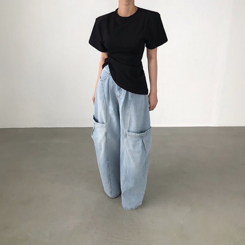 Twomoon - Korean Women Fashion - #romanticstyle - Water Boxy Tee - 7