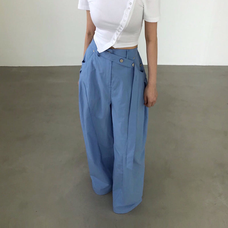 Twomoon - Korean Women Fashion - #romanticstyle - Character Belted Pants - 6