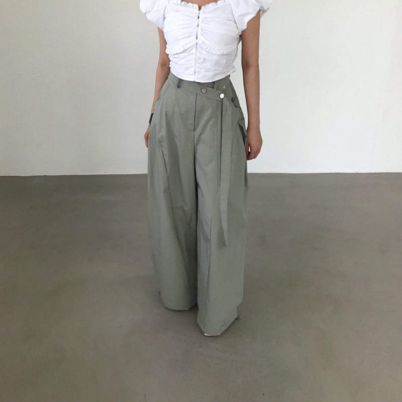 Twomoon - Korean Women Fashion - #shopsmall - Character Belted Pants - 7