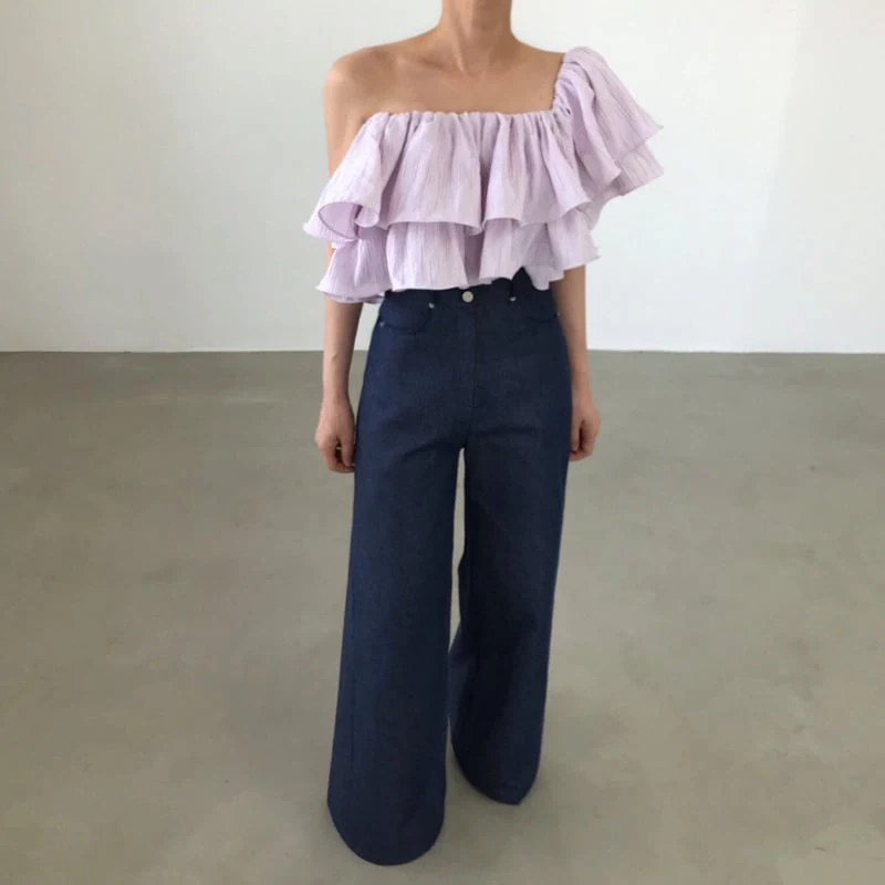 Twomoon - Korean Women Fashion - #shopsmall - Delfino Frill Top - 3