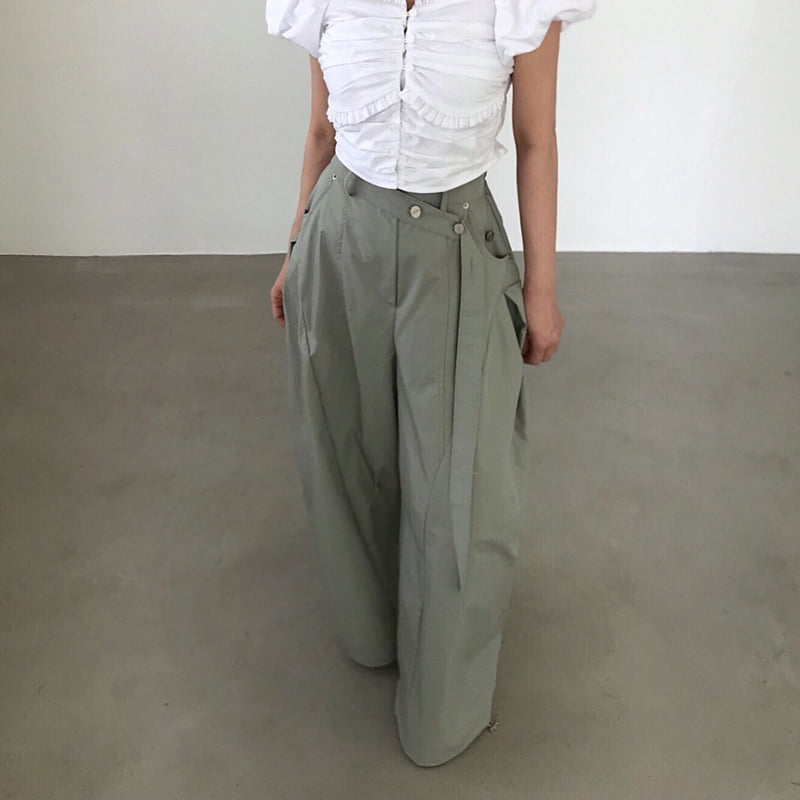 Twomoon - Korean Women Fashion - #thatsdarling - Character Belted Pants - 8