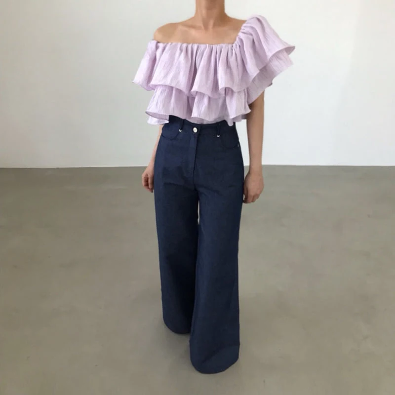 Twomoon - Korean Women Fashion - #shopsmall - Delfino Frill Top - 4