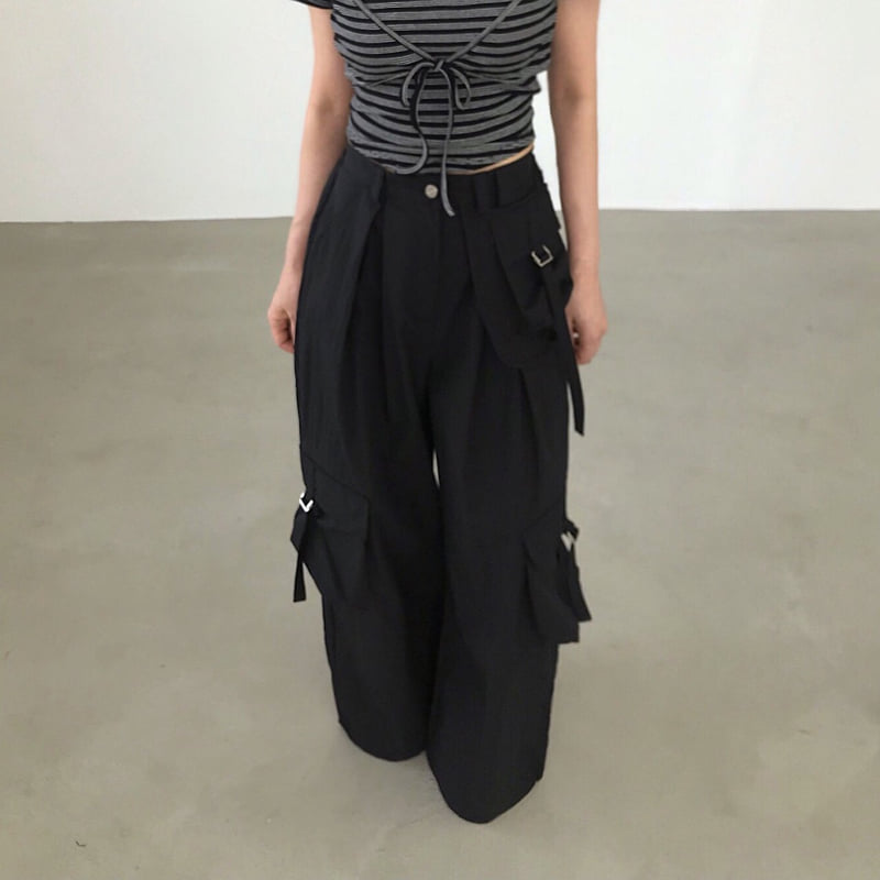 Twomoon - Korean Women Fashion - #thatsdarling - Almond Pocket Pants - 2